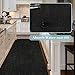 Runner Rug 2FT x 8FT, AYOHA 2'-82' Utility Carpet Runner for Entryway Hallway Aisles Balcony Garages, Area Rugs with Non-Slip Rubber Backing, Black (Available Custom Sizes)