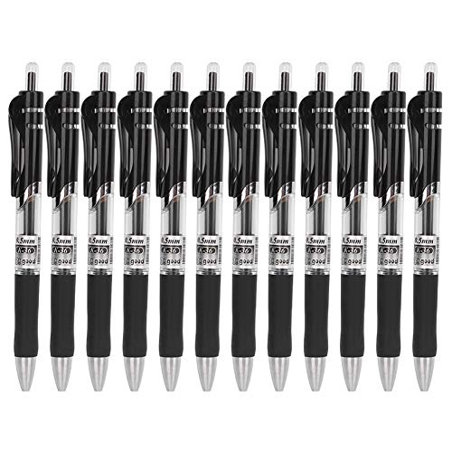 Pack 12 bolígrafos de tinta gel 0.5mm negro Haofy miniatura 2