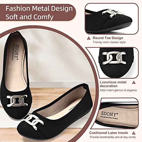 Women's Ballet Shoes, Comfortable Slip on Casual Flat Shoes for Walking, Driving, Dressy3