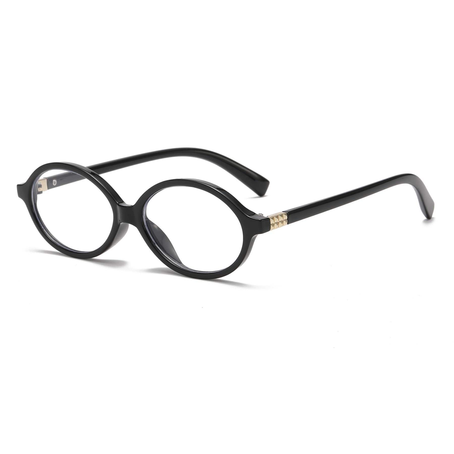 Long Keeper Retro Oval Glasses for Women Men Round Tortoise Blue Light Glasses Reader Vintage Eyeglasses for Gaming