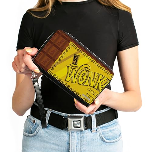 Buckle-Down Movies Wallet, Zip Around, Willy Wonka and the Chocolate Factory Golden Ticket Wonka Bar, Vegan Leather4
