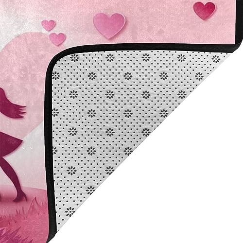 Tapis de salon en flanelle lavable et antidérapant - 5