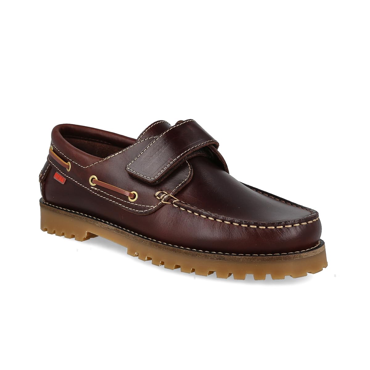 Chaussures Bateau Sport pour Homme Femme Enfant Garçon Unisexe en Cuir. Grandes Tailles. Fermeture Lacets et Contact. Semelle en Caoutchouc. Marron, Bleu Marine, Noir