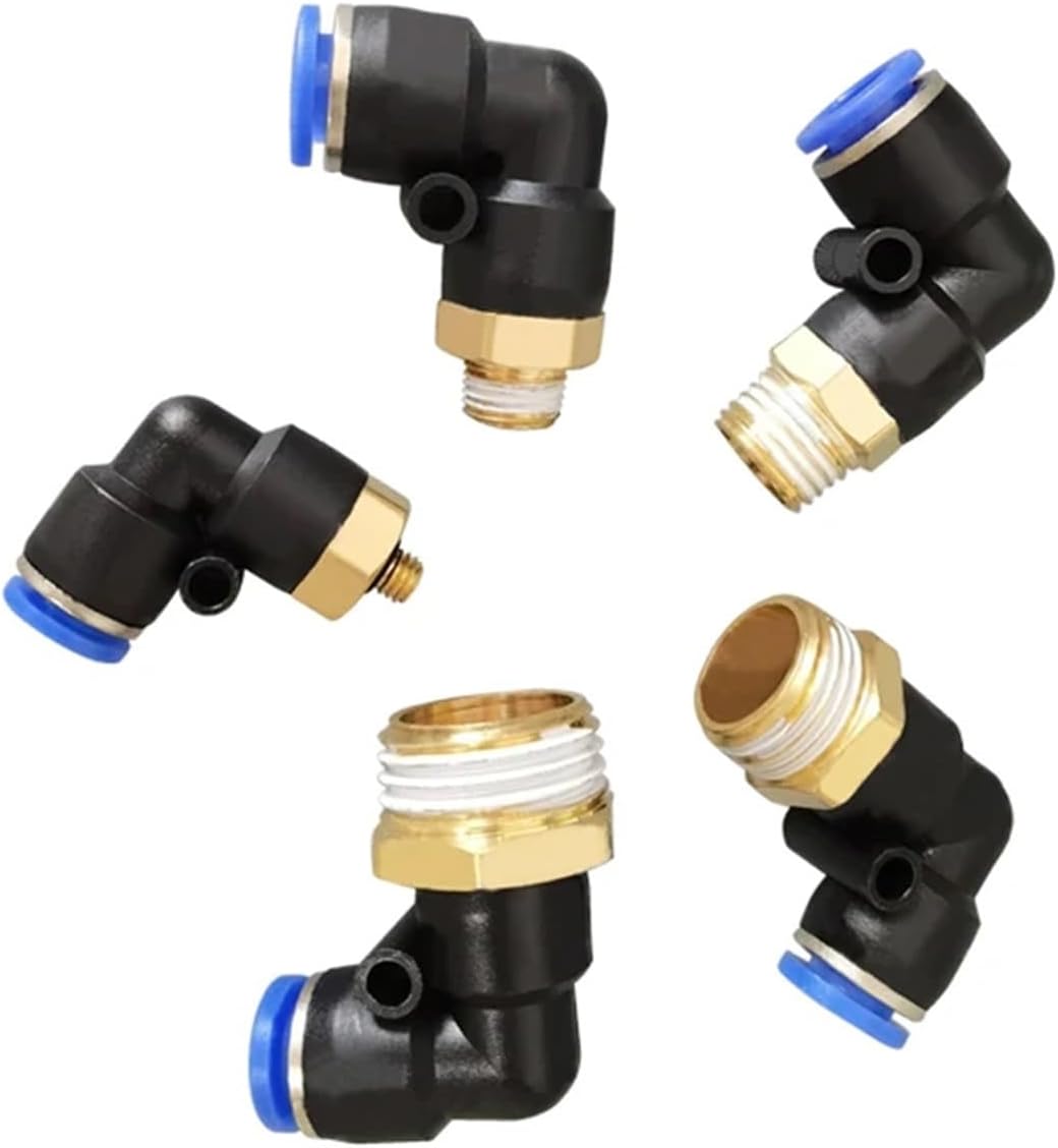 1pcs Pneumatic Air Connector Fitting PC PCF SL PL PB Series6/8/10/12mm Hose Thread 1/8 1/4 3/8 1/2 Hose Fittings Pipe Quick Connector(12-02,PB)