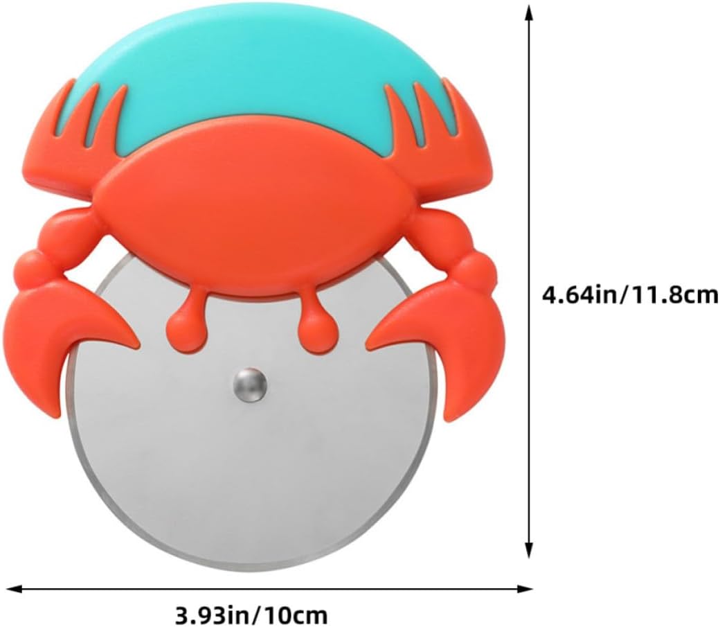 Cabilock Creative Crab Pizza Cutter with Stainless Steel round Wheel, Easy to Clean and Use, Efficient Cutting Tool for Home Kitchen and Enjoyable Pizza Slicing