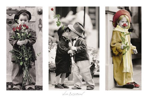 Poster enfants Fleurs Kim Anderson pour célébrer l'amitié innocente