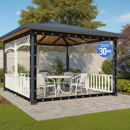 Covers & all Clear Tarp Heavy Duty Waterproof, 20mil Clear Tarp with Grommets, Outdoor Tarp for Patio Covers, Porch Screens, Greenhouses, Chicken Coop (4' H x 6' W Feet), Indoor or Outdoor Use