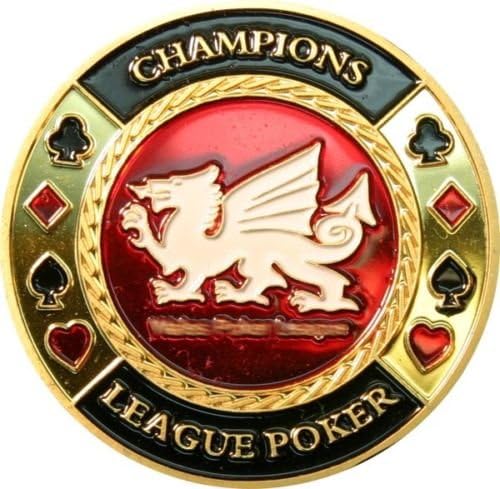 &ldquo;Champions League Poker&rdquo; Poker Card Guard - Genuine Gold-Plated Poker Accessory