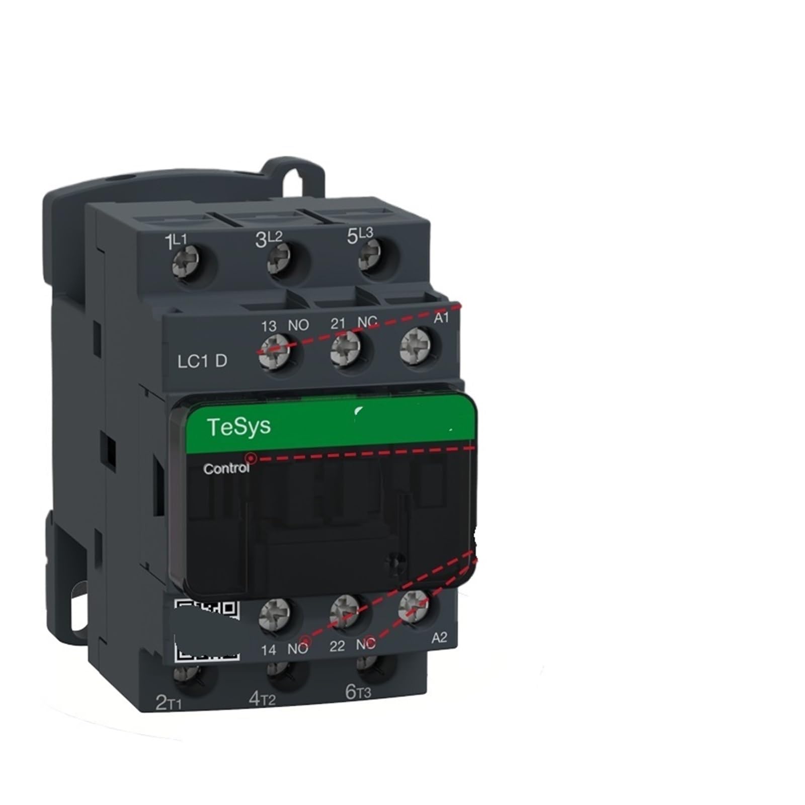 Stycznik AC LC1D12A, 220V, trójbiegunowy, 3P, trójfazowy, 3-biegunowy, 50/60 Hz, napięcie cewki: 24, 110, 380 (48 V)