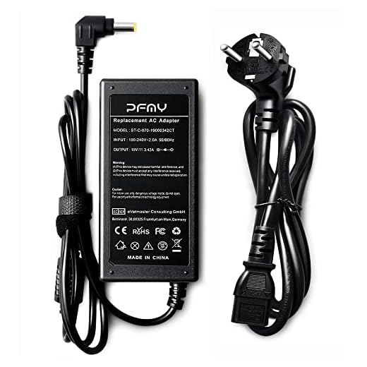PFMY Portátil Ordenador Cargador Adaptador 19V 3.42A Laptop AC Adapter para Toshiba Satellite C50 C55 C55D C55DT C55T C75 C75D C650 C650D C660 C665 C665D C660 C675 C850 C850D C855 C870 Notebook