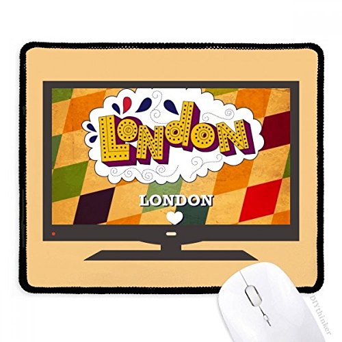 Alfombrilla de ratón de goma para escritorio con diseño Love London ideal para trabajar en casa