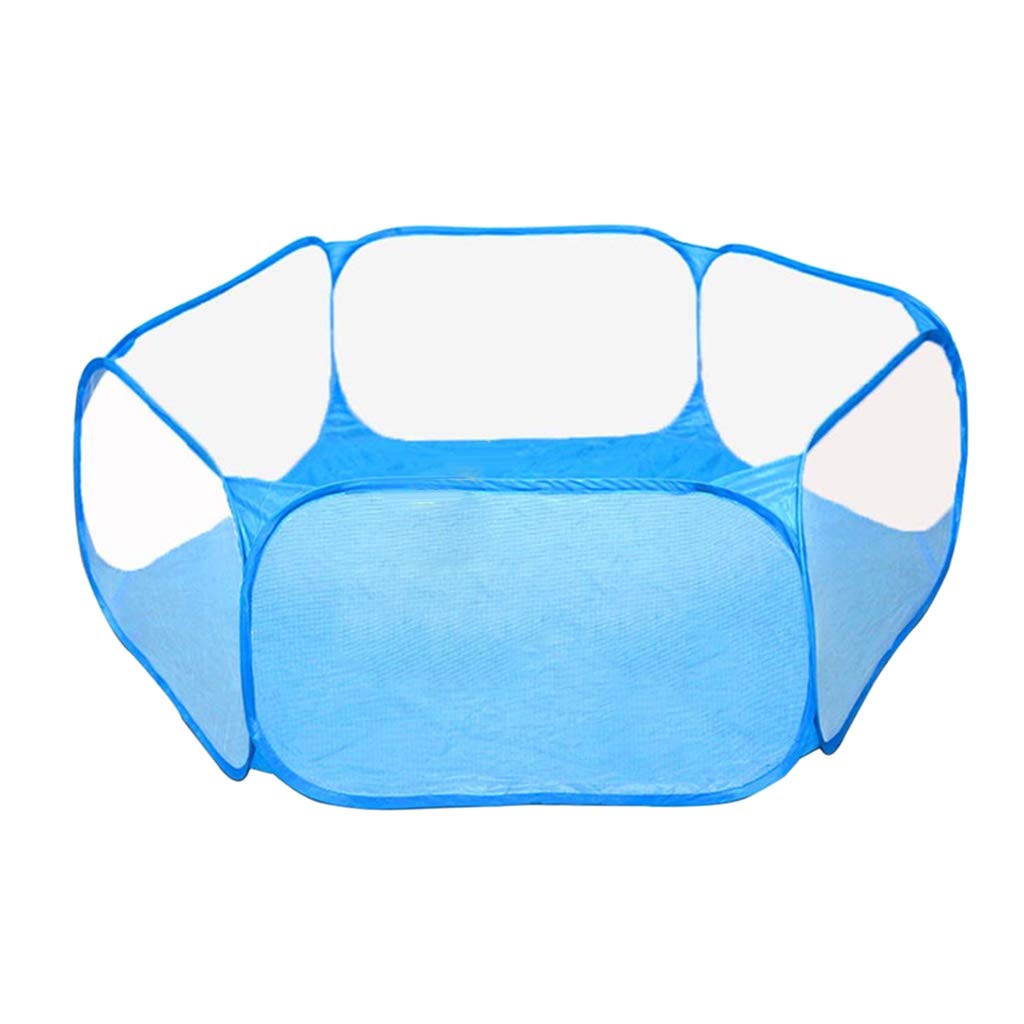 Furbabies Foldable Play Pen Cage Hamster Rabbit Guinea Pig Gerbil Indoor/Outdoor Blue