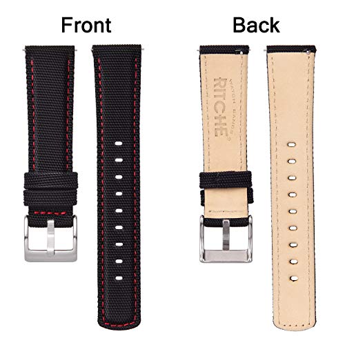 Image of Ritche Sailcloth Watch Band Quick Release Watch Strap Compatible with Samsung Galaxy Watch 6 Band Classic 43mm 47mm 40mm 44mmTimex / Seiko /Fossil /Citizen Watch Bands for Men Women