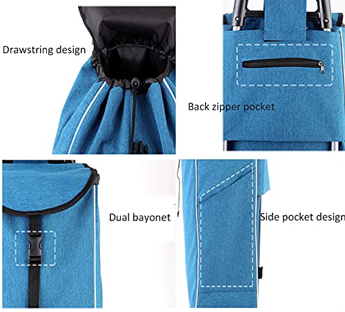 Einkaufstrolley,Treppensteiger Einkaufsroller mit abnehmbare Tasche 2in1 klappbarer einkaufswagen mit Abnehmbare… – Bild 4