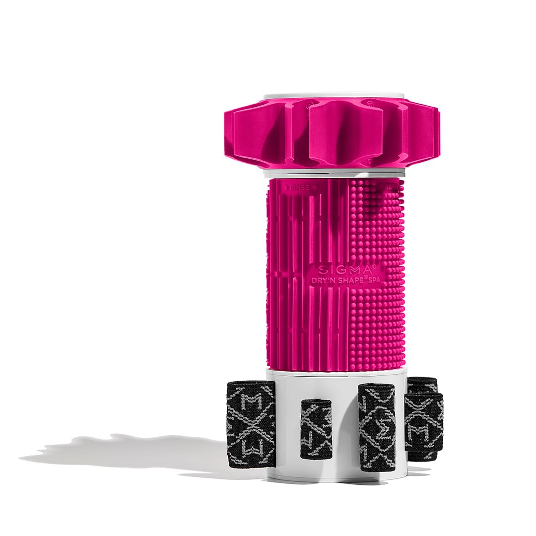 Sigma Beauty Dry'n Shape Spa - Makeup Brush Cleaning Tool - Wash, Dry and Shape to Restore Makeup Brushes - Makeup Brush Cleaner and Shaper - Holds 18 Brushes