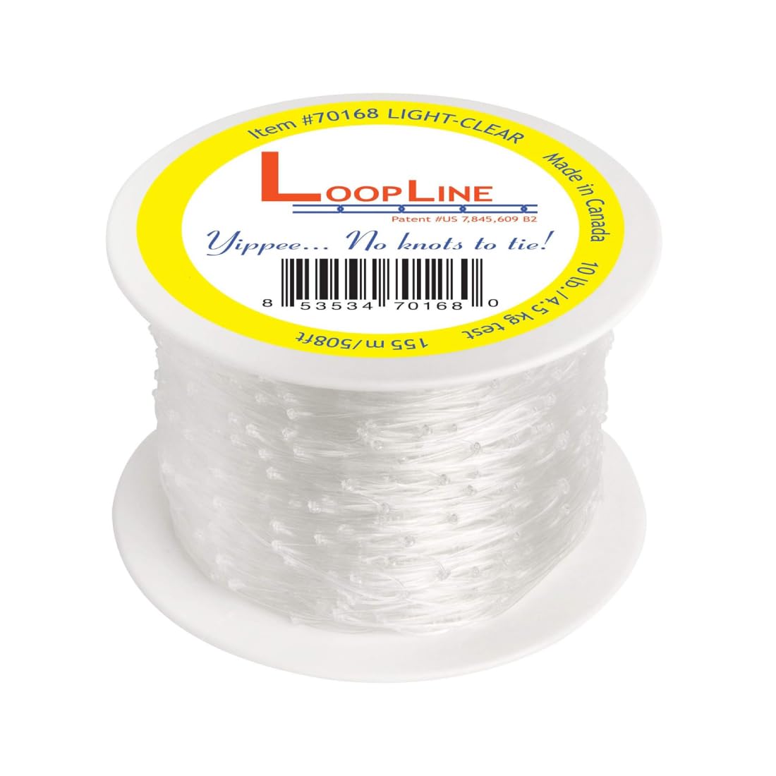 Clik-Clik LoopLine Sign Hanging Cord - No-Knots to Tie Hanging Cord - Easy-to-Use and Reusable Hanging String - 508 ft - Clear