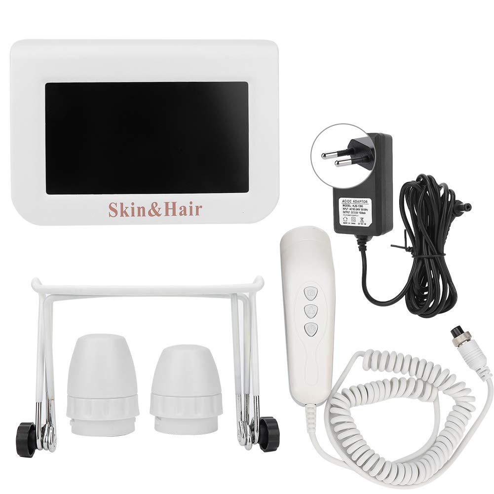Haarfollikel-Detektor, Ladetyp Haar-Haut-Scanner, Scalp Analyzer Machine mit 50X/200X-Objektiv, Haar und Kopfhautbehandlungen, Test auf Haarfeuchtigkeit, Flexibilität, Ölgehalt, Haarglanz(EU)