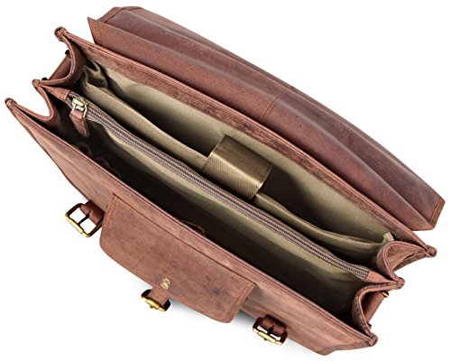 LEABAGS Deltona borsa a tracolla vintage in vera