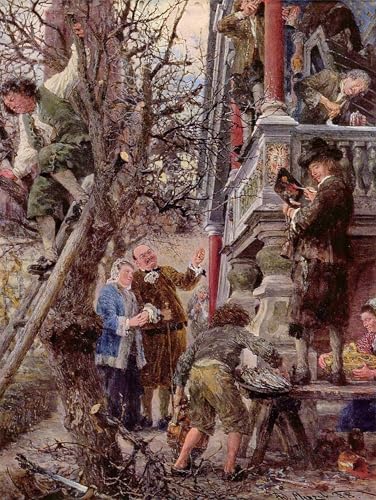 Affiche Adolph Menzel art mural de prestige peinture Beati Possidentes