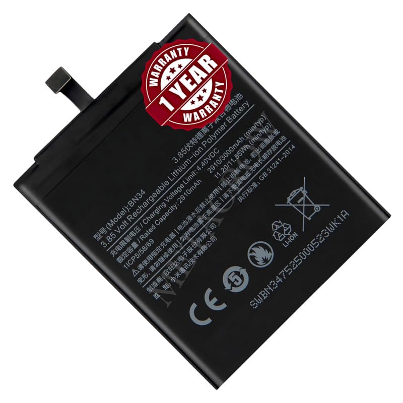 Image of Original BN34 Battery Compatible for Xiaomi Redmi 5A - (3000mAh) - 1 Year Warranty JK1