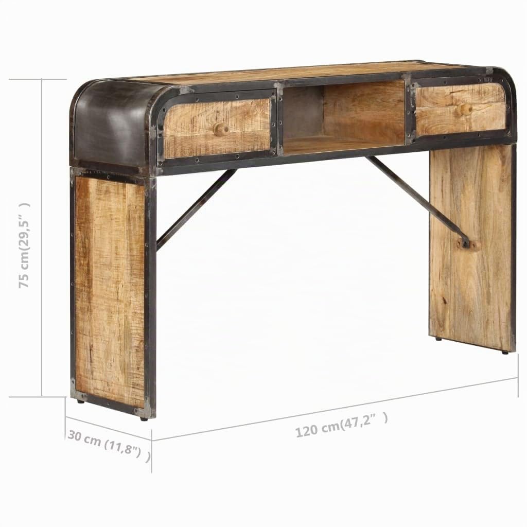 vidaXL Aparador Madera de Mango Maciza 120x30x75 cm