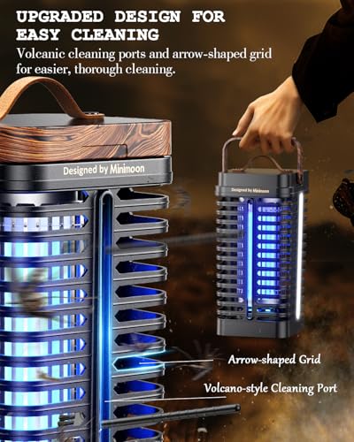 Image of Minimoon Bug Zapper Outdoor with Dual LED Lights, 4200V, 15w Replaceable Bulb