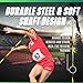4THROWS 600g Aluminum Competition Javelin for Athletes, Girls & Women — Durable 50m High-Performance Throwing Javelin for Track & Field, Stainless Steel Tip with Cord, Racing Red