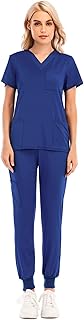 Ropa de 2 piezas para mujer, traje de pantalón de negocios, color azul, XS
