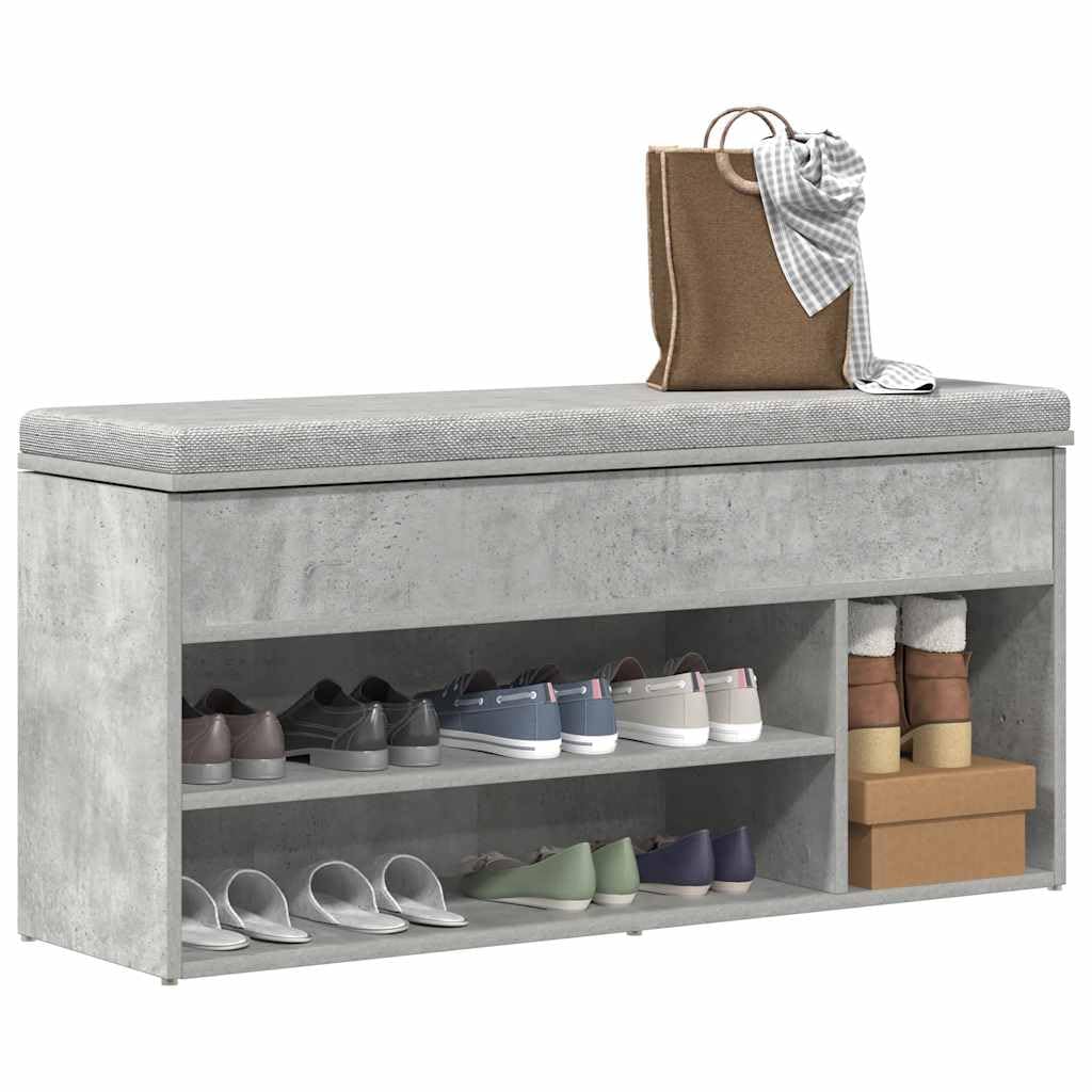 vidaXL Schoenenbank, wit, 102 x 30,5 x 45 cm, hout, gangbank, zitbank, opbergfunctie, hal, schoenenrek