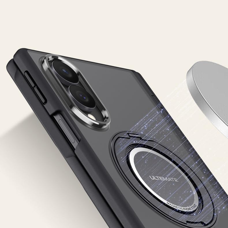 Custodia magnetica compatibile con Samsung Galaxy Z Fold 8 (nero, schermo HD)