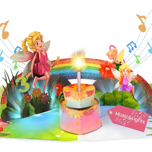 Carte d'anniversaire 3D féérique pour fille : créez des souvenirs magiques pour ses 3 ans