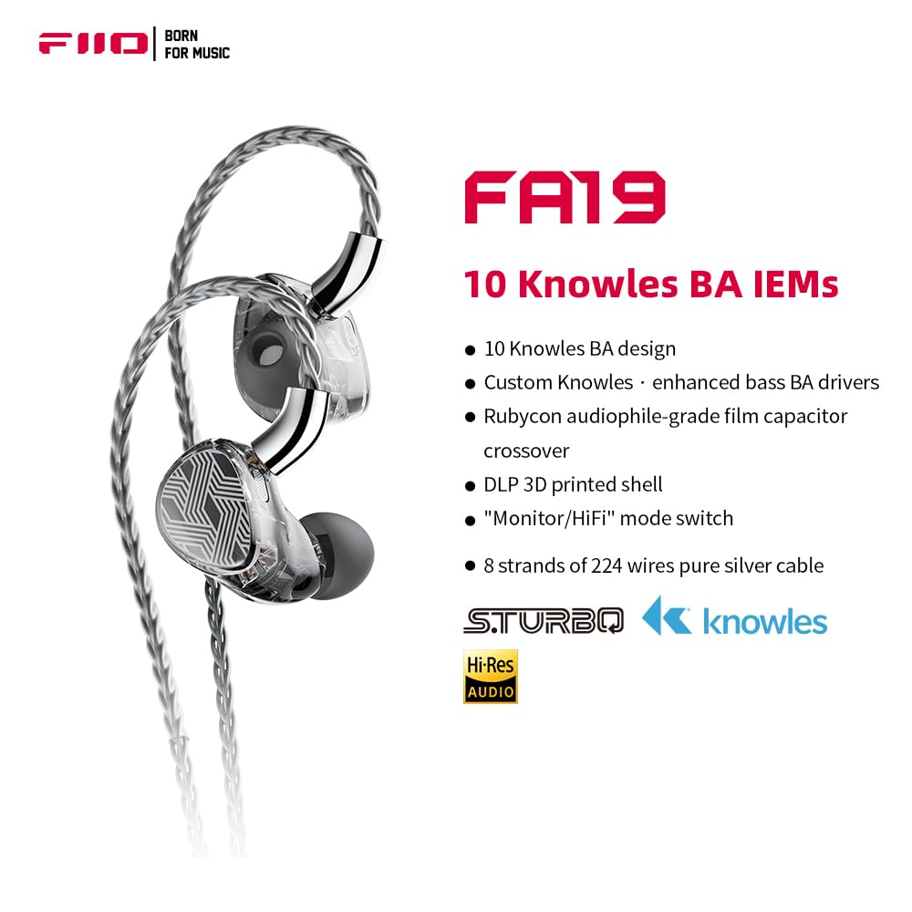 Amazon.com: FiiO FA19 10 Balanced Armature in Ear Monitors 