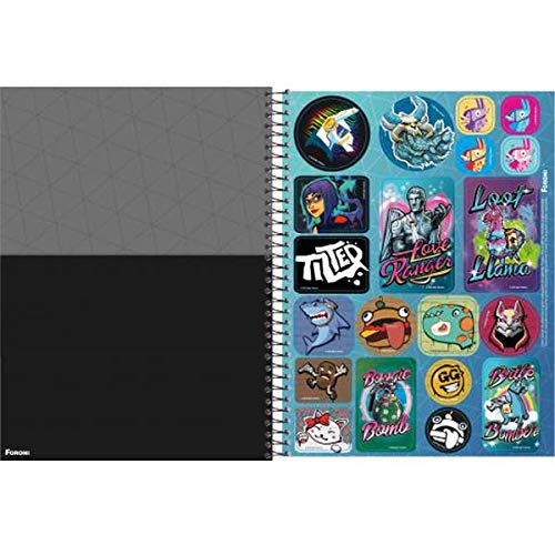 Caderno 01 Matéria Capa Dura, Pacote com 4 Cadernos, Capas Sortidas, 96 Folhas, Foroni, Modelo 6420