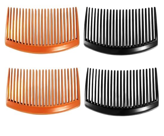 Shivoham Trendy fashion 4 Pcs Plastic Hair Side Combs French Twist Comb Fine Hair Clips for Women Decorative-image-32