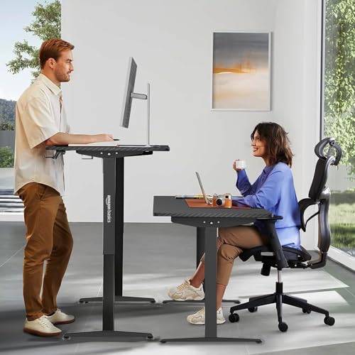 amazon basics Surface Lite Multipurpose Electric Desk | Adjustable Height | Ergonomic & Spacious | Sit & Standing Desk | Digital Display (Black) - Image 6
