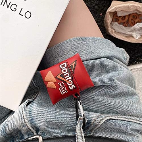 YIGEYI Silicone Case Compatible with Airpods 1&2 Funny Cute 3D Cartoon Cover [Fun Snacks Series 2] (Doritos)