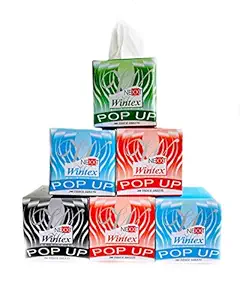 Wintex Nexxt Pop-Up Super Soft Square Box Facial Tissue (Pack of 6 boxes (200sheets/100sheets)