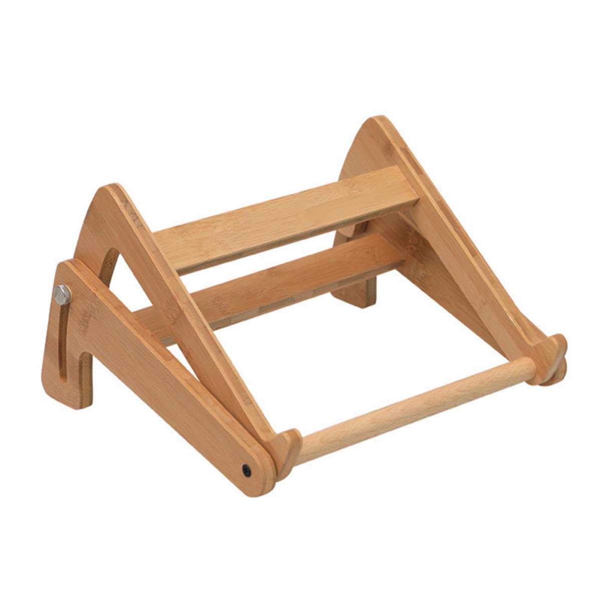 Supporto per Laptop in Legno di Phyllostachys Pubescens Regolabile Aumento Altezza e Protezione della Schiena per Notebook e Tablet su Libreria