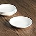 Mozacona 4pcs White Ceramic Seasoning Dishes Dipping Bowls -4.5inch
