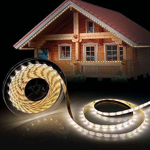 Outdoor Solar LED Strip Lights,2020 Upgrade Cuttable Rope Lights -8 Modes 180 LED,Solar Powered Flexible Waterproof String Lights Warm White- Garden/Home/Patio/Courtyard