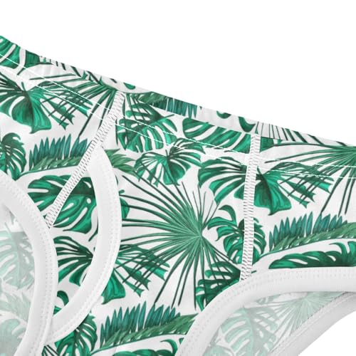 Boys' Exclusive Briefs Toddler Underwear 95% Combed Cotton Boxerbriefs 2T Tropical Leaf Pattern 824