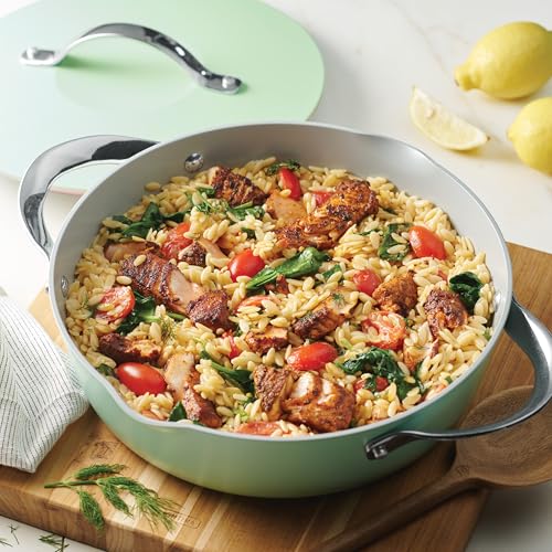 Image of Tramontina Fiora 4.25-Quart Ceramic Non Stick Cooking Pan with Lid