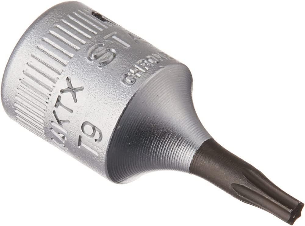 Stahlwille 01350027 Screwdriver sockets for inside Torx screws, Size T27, 1/4 inch Drive, High-Performance Steel, Chrome Plated, Length 28mm, Weight 11g, Made in Germany