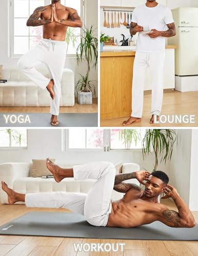 COOFANDY Men's Yoga Sweatpants Open Bottom Lightweight Sweat Pants Drawstring Athletic Lounge Pants with Pockets3