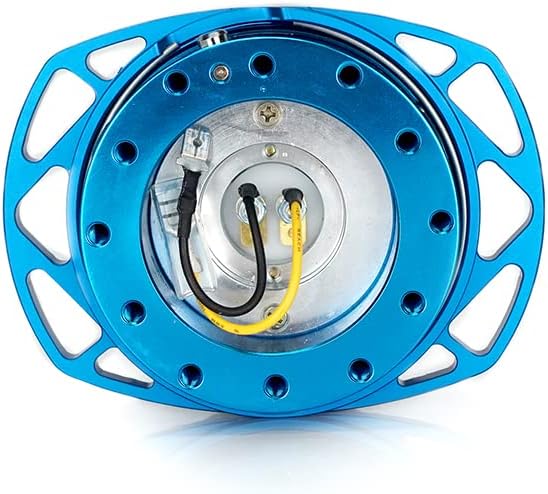 Miniatura 4 de NRG Innovations NRG-SRK-257BL-BL Kit de adaptador de liberación rápida para volante Gen 2.0, cuerpo azulanillo de recorte azul 6x70mm y patrón de