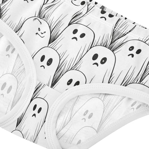 Aesthetic Girls Underwear Toddler 2t Cotton Little Girl Panties Crowd Cute Ghosts Black White Briefs Girls Undies4