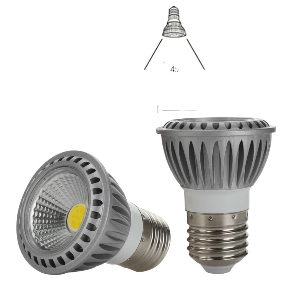 KJXP, Lot de 10 ampoules LED COB GU10/E26/E27 AC85-265V 3w/5w/6w en aluminium(White 6000k,GU10 6w)
