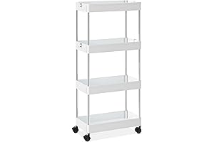 Narrow Spaces 4 Tier Storage Cart with Wheels