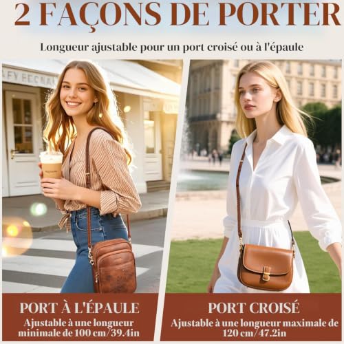 Wosyoodo Bandoulière pour Sac Longchamp Mini Réglable – vue 5