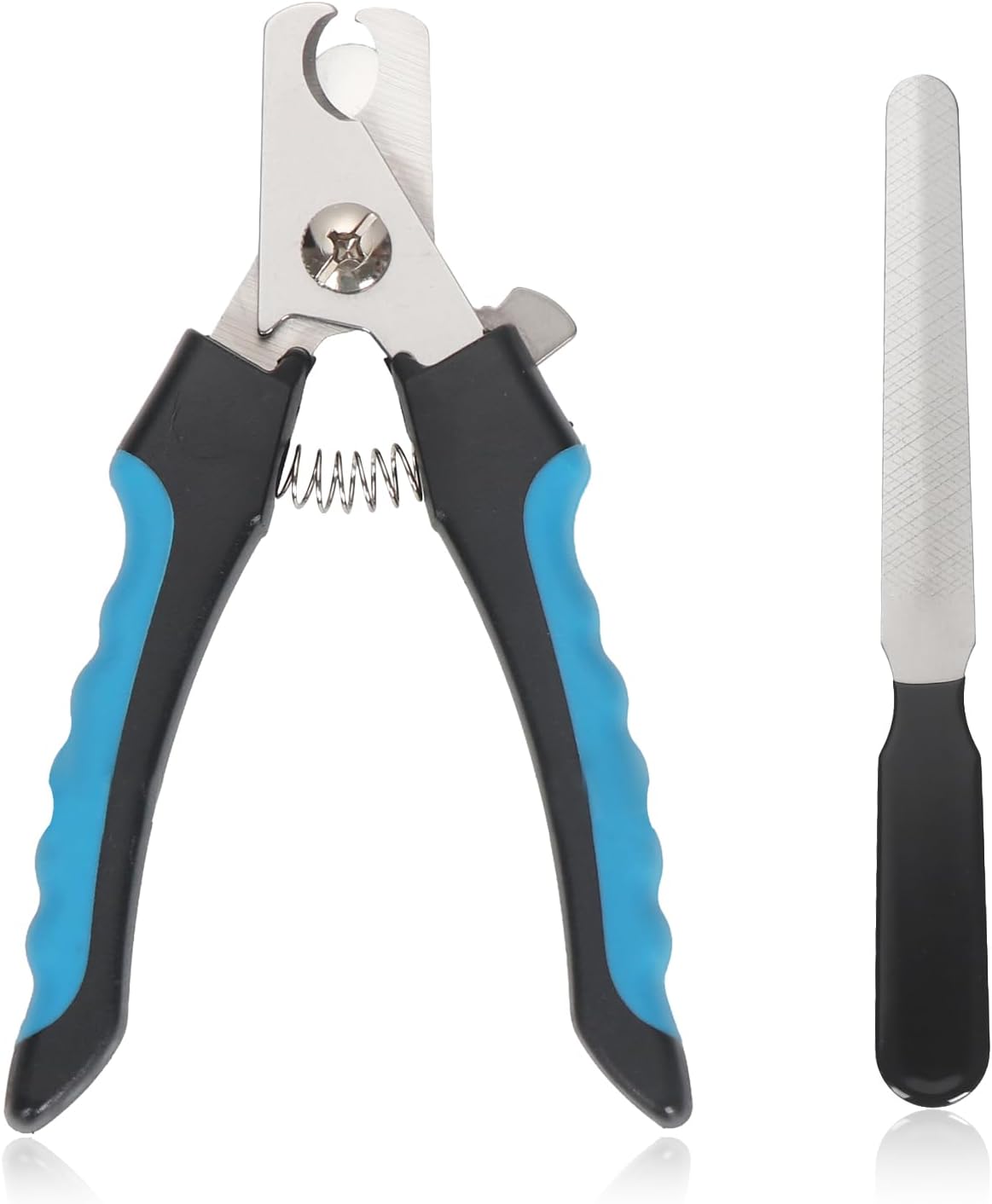 Pet Nail Clippers and Trimmer with Safety Guard to Avoid Over-Cutting - Sharp Stainless Steel Blades for Large, Medium & Small Dogs & Cats - Ergonomic Non-Slip Handle Grooming Kit with Nail File
